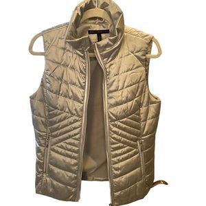 Silver puffer vest